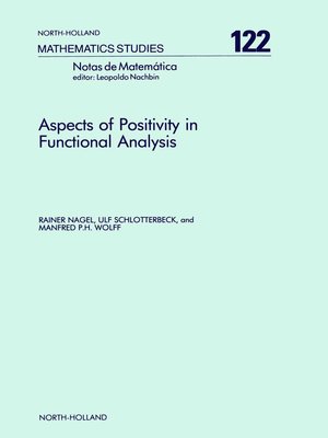 cover image of Aspects of Positivity in Functional Analysis